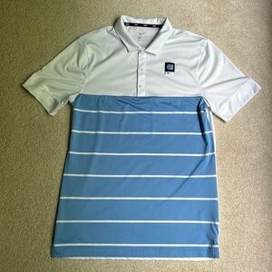 UNC Tar Heels Nike Dri-Fit Striped Polo